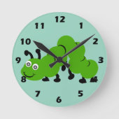 Raupe Design Runde Wanduhr (Vorderseite)