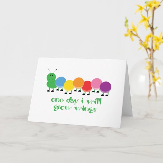 Raupe Dream Karte (Gelbe Blume)