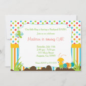 Raupe Einladung Kindergeburtstag Party Bugs (Vorderseite)