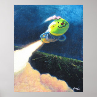 Raupe-Freund ausblasen! Drucken Poster
