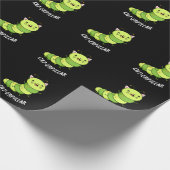 Raupe Funny Bug Pun Dark BG Geschenkpapier (Ecke)