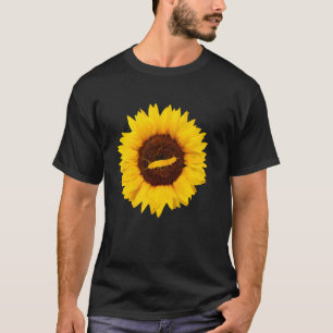 Raupe für Männer Schmetterling Sonnenblume T-Shirt