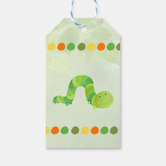 Raupe-Gastgeschenk-Tag Geschenkanhänger (Rückseite)