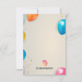 Raupe Geburtstags Joycard Einladung (Rückseite)