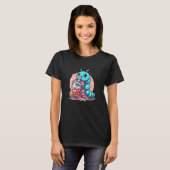Raupe genießt Bubble Tea T-Shirt (Vorne ganz)