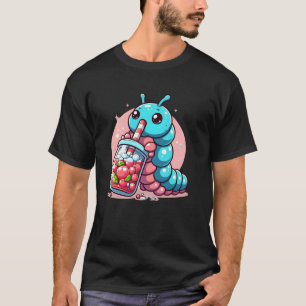 Raupe genießt Bubble Tea T-Shirt
