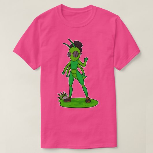 Raupe Gentleman Glasses Hat T-Shirt (Design vorne)