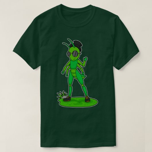 Raupe Gentleman Glasses Hat T-Shirt (Design vorne)