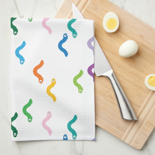 Raupe Geschirrtuch (Viertel Falte)