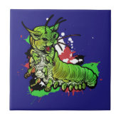 Raupe grün fliese (Vorderseite)