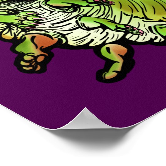 Raupe grün poster (Ecke)