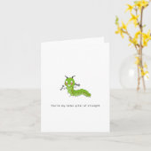 Raupe, grüne Käferkarte Karte (Gelbe Blume)