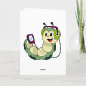 Raupe Headphone Music Karte (Rückseite)