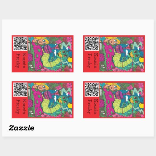 Raupe Hookah Rechteckiger Aufkleber (Blatt)