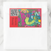 Raupe Hookah Rechteckiger Aufkleber (Tasche)