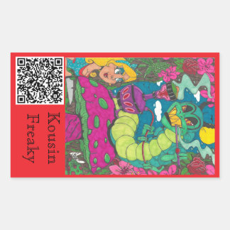 Raupe Hookah Rechteckiger Aufkleber