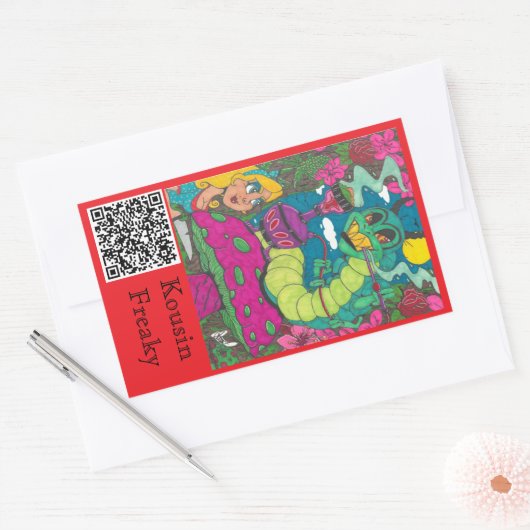 Raupe Hookah Rechteckiger Aufkleber (Umschlag)