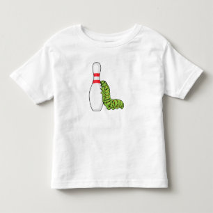 Raupe im Bowling mit Bowling Button Kleinkind T-shirt