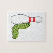 Raupe im Bowling mit Bowling Button Puzzle (Horizontal)