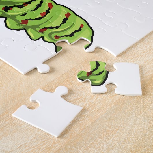 Raupe im Bowling mit Bowling Button Puzzle (Seite)