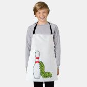 Raupe im Bowling mit Bowling Button Schürze (Getragen)