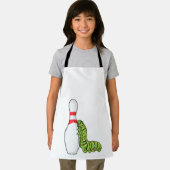 Raupe im Bowling mit Bowling Button Schürze (Insitu)