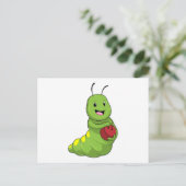 Raupe im Bowling mit Bowlingball Postkarte (Stehend Vorderseite)
