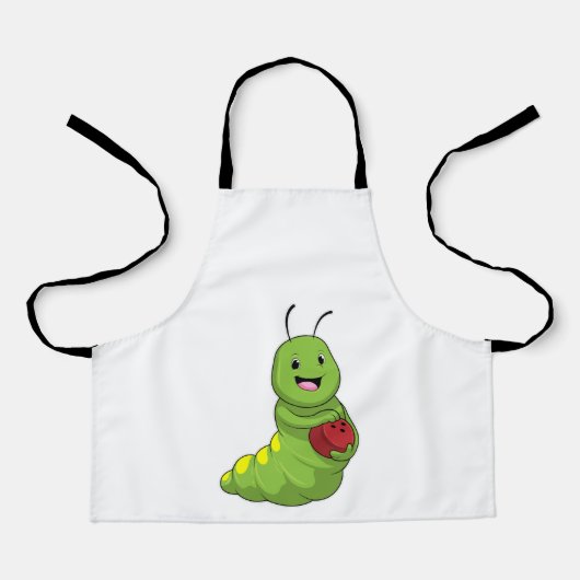 Raupe im Bowling mit Bowlingball Schürze (Vorderseite)