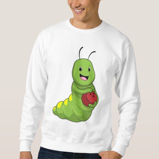 Raupe im Bowling mit Bowlingball Sweatshirt (Vorderseite)