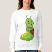 Raupe im Bowling mit Bowlingball Sweatshirt (Vorderseite)