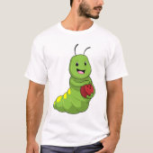 Raupe im Bowling mit Bowlingball T-Shirt (Vorderseite)