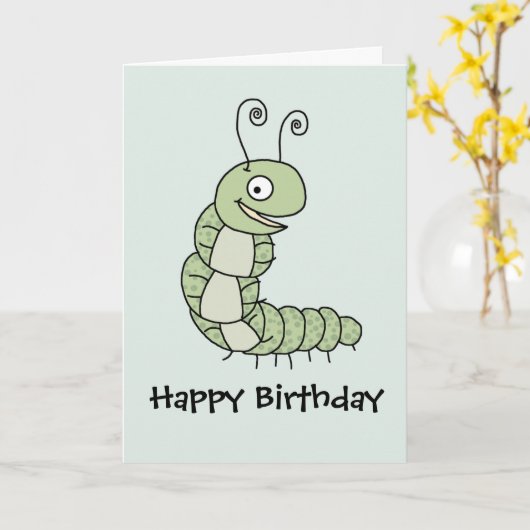 Raupe Karte (Gelbe Blume)