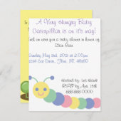 Raupe Kinderdusche Einladung (Vorne/Hinten)