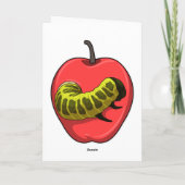 Raupe mit Apfel Karte (Rückseite)