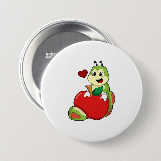 Raupe mit Apple Button (Vorne & Hinten)