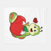 Raupe mit Apple Fleecedecke (Vorderseite (Horizontal))