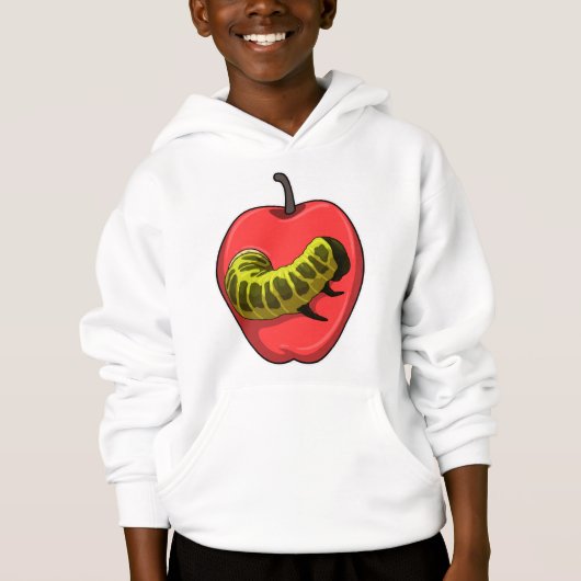 Raupe mit Apple Hoodie (Vorderseite)