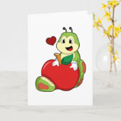 Raupe mit Apple Karte (Gelbe Blume)