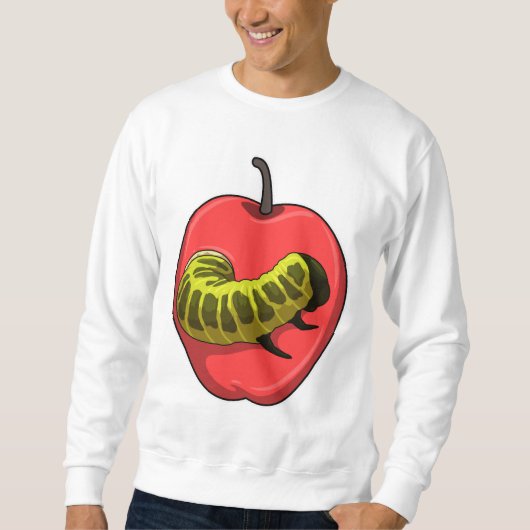 Raupe mit Apple Sweatshirt (Vorderseite)
