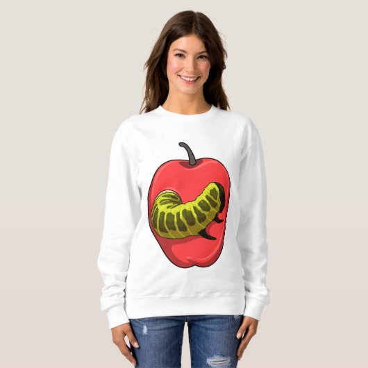 Raupe mit Apple Sweatshirt (Vorne ganz)