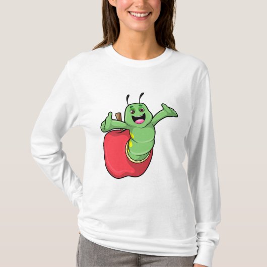 Raupe mit Apple T-Shirt (Vorderseite)