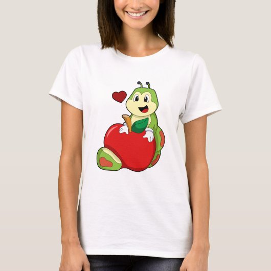 Raupe mit Apple T-Shirt (Vorderseite)