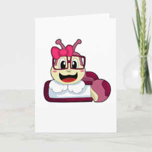 Raupe mit Band Karte