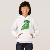 Raupe mit Blatt Hoodie (Vorne ganz)