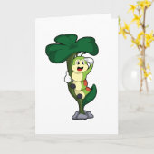 Raupe mit Blatt Karte (Gelbe Blume)