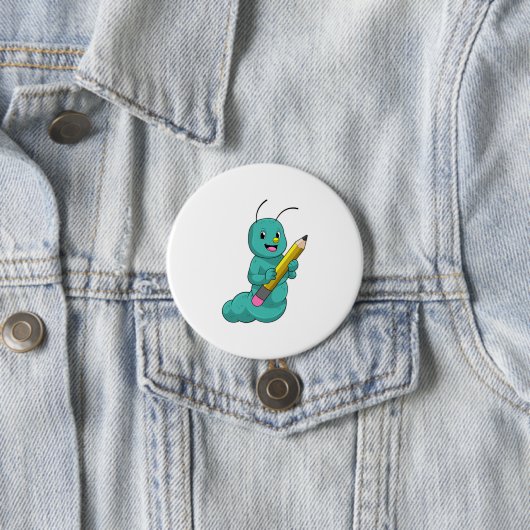 Raupe mit Bleistift Button (Beispiel)