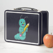 Raupe mit Bleistift Metall Brotdose (Beispiel)