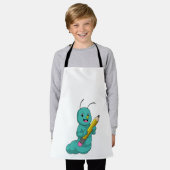 Raupe mit Bleistift Schürze (Getragen)