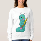 Raupe mit Bleistift Sweatshirt (Vorderseite)
