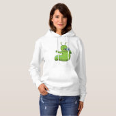 Raupe mit Blume Daisy Hoodie (Vorne ganz)